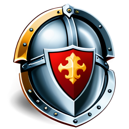 knight Shield and helmet outline icon - icon | sticker