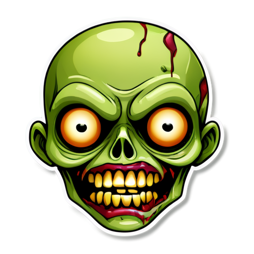 zombie face - icon | sticker