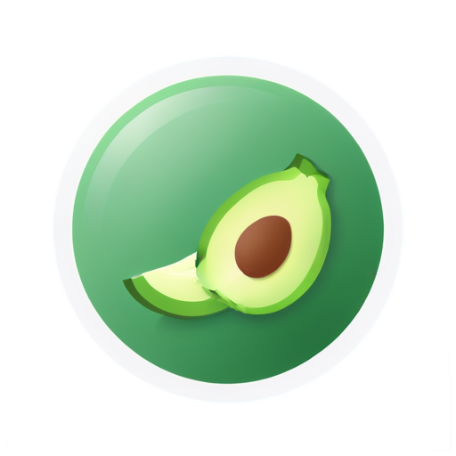 The background color is light green. Add a small icon about nutrition in the middle, with a white background. - icon | sticker