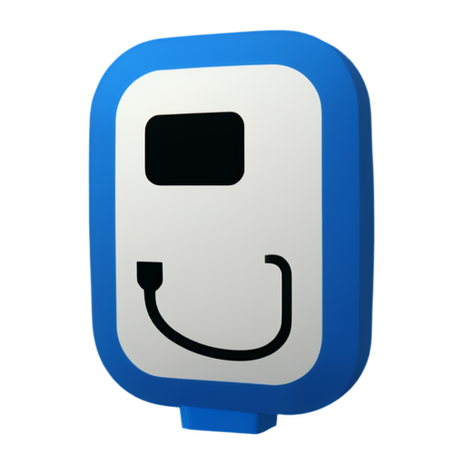 wallbox Charging station electro car, blue, white, sympel, pictogram - icon | sticker