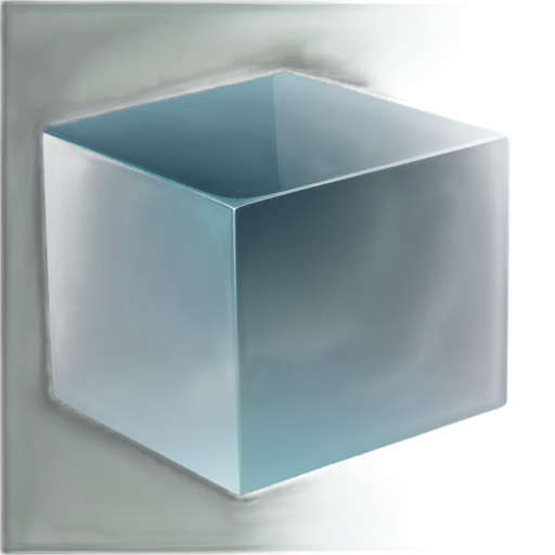 3d cube size transparent backgraund - icon | sticker