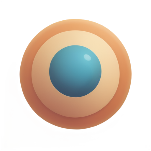 a lovely DataRiseOS app icon, cute planet, jupiter, comfortable, semi-3d Big Sur, top down view - icon | sticker