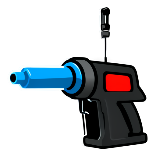 make simple png symbol of a pressure washer gun shooting water - icon | sticker