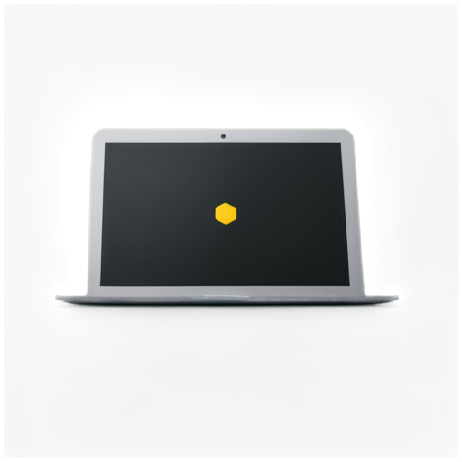 laptop with yellow code - icon | sticker