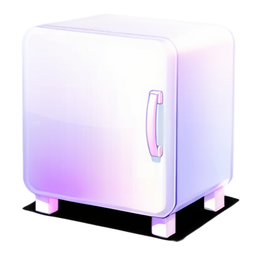 Purple refrigerator - icon | sticker