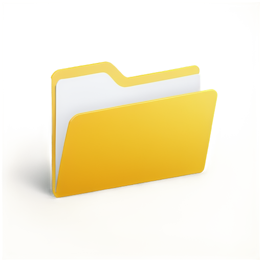 One Yellow, Closed, Empty Folder - icon | sticker