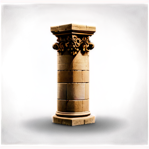 brown castle column icon - icon | sticker