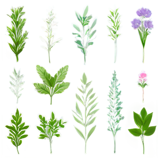 artistic art style herbs - icon | sticker