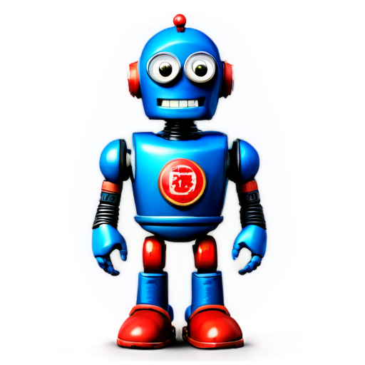 a robot, pixar style logo - icon | sticker