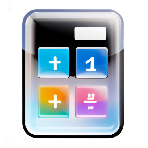 1 glass calculator icon - icon | sticker