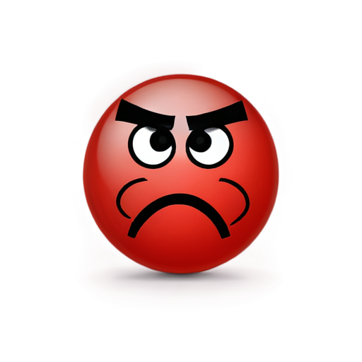 red frown face - icon | sticker