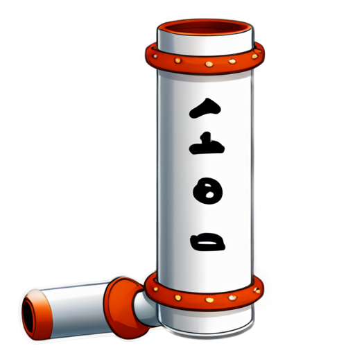 Vertical pipe with number - icon | sticker