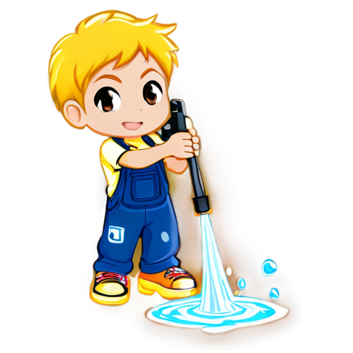 icon of a pressure washer shooting water - icon | sticker