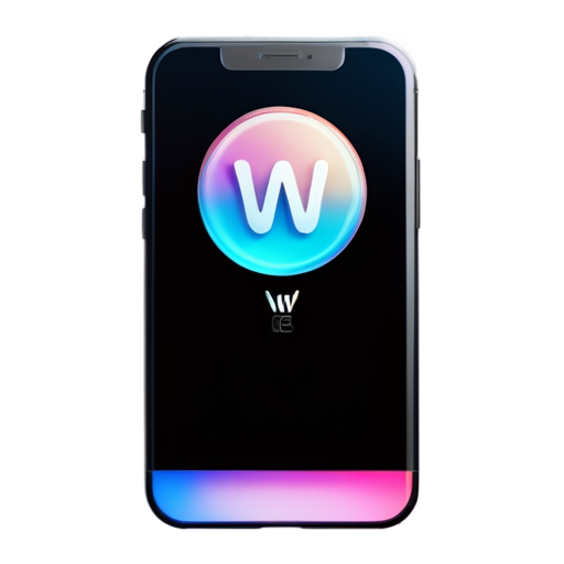 User is designing a logo for a sharing app featuring the uppercase letter "W" as a design element - icon | sticker