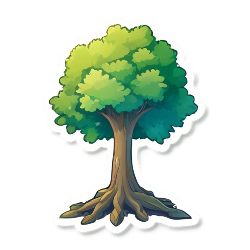 after a tree has sprouted from a seed - icon | sticker