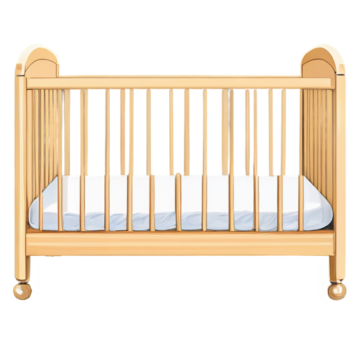 baby cot icon beige no background - icon | sticker