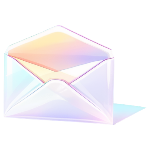 uma combinação de um envelope aberto com linhas de texto ou código saindo dele, indicando a análise de emails por LLM - icon | sticker