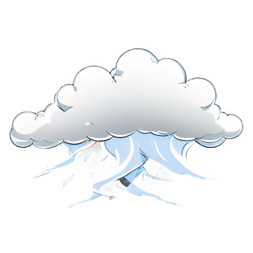 Storm cartoon - icon | sticker