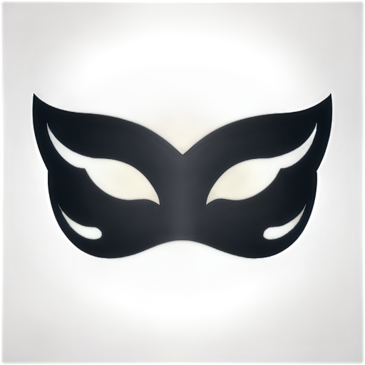 carnival mask, without unnecessary additions, simple, memorable, elegant, without a mouth, just for the eyes - icon | sticker