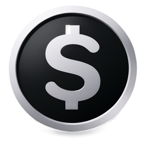 A dollar sign In ShopCart sympol for map in game (inside circular frame-shape) - icon | sticker