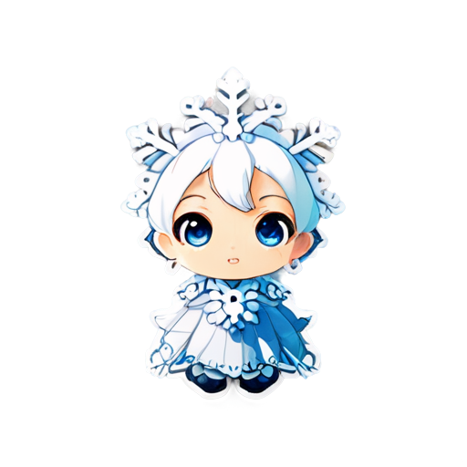 white background,simple background, snowflake,Smart,fantasy,logo,No characters required,fantasy - icon | sticker