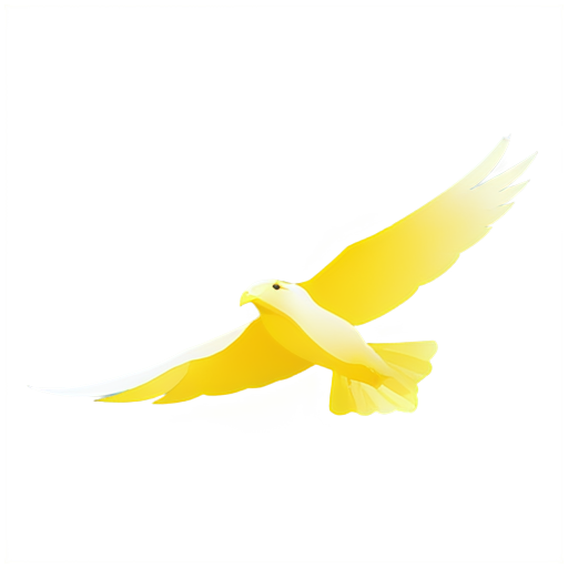 Yellow Falcon flying - icon | sticker