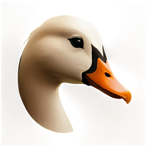 close-up of the head of a goose that wears a monocole - icon | sticker