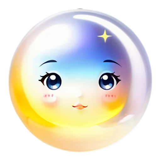 The silver moon falls in the golden Milky Way,The light from the Milky Way is soft but shining - icon | sticker