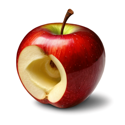 bitten apple - icon | sticker