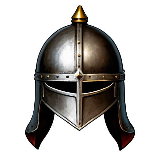 Simple poor medieval plate helmet - icon | sticker