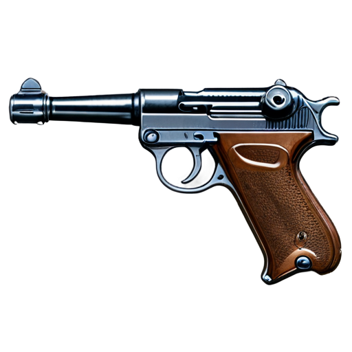 cute german vintage pistol luger p08 - icon | sticker