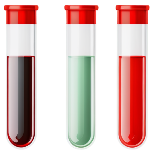 Icon, test tube filled with red liquid - icon | sticker