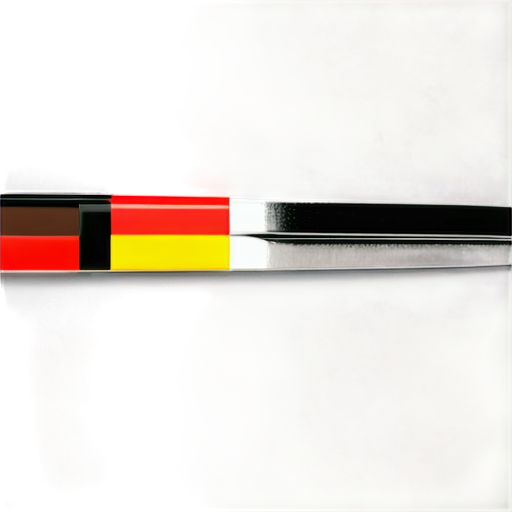 german quality with flag eyebrow tweezers - icon | sticker