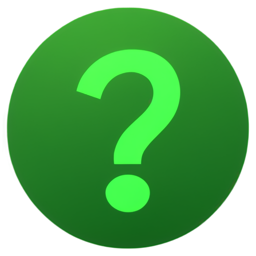 An green question mark in a circle PNG - icon | sticker