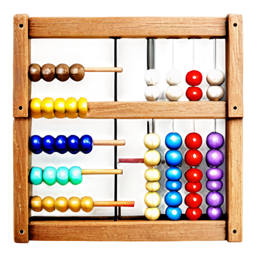 medieval colorful abacus - icon | sticker