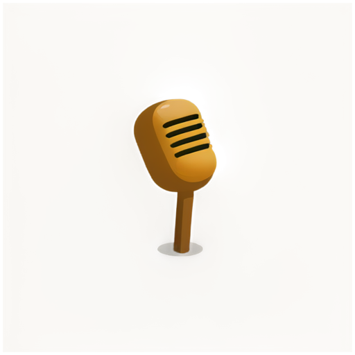 Microphone stuck in poop - icon | sticker