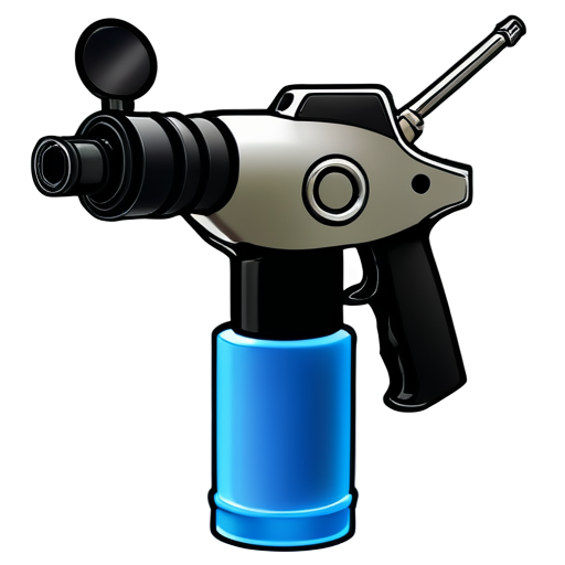 make simple png symbol of a pressure washer gun firing water - icon | sticker