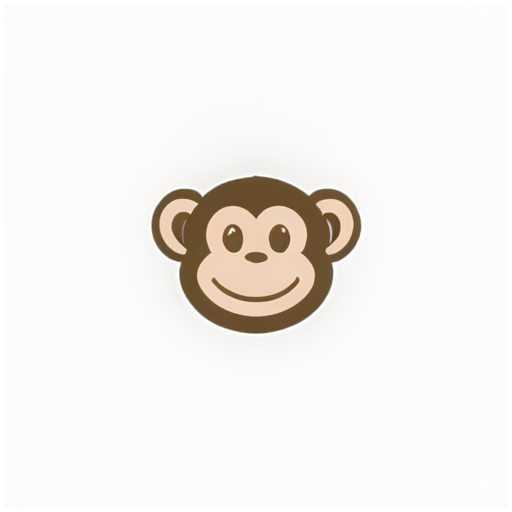 monkey logo. She smiles. There are dollars in her paws. - icon | sticker