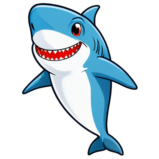 cute gay shark - icon | sticker