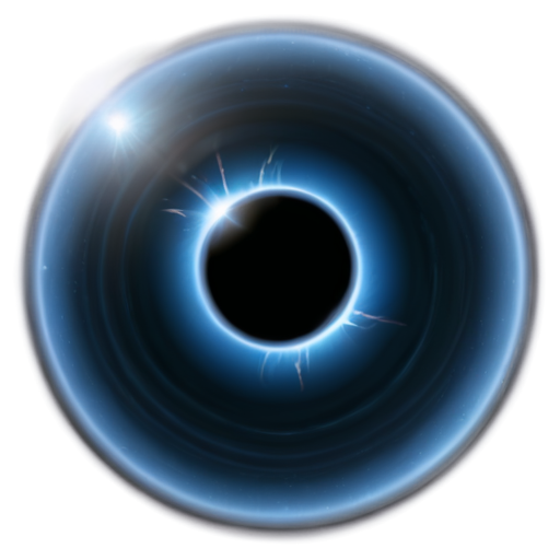 Singularity, black hole interstellar style - icon | sticker