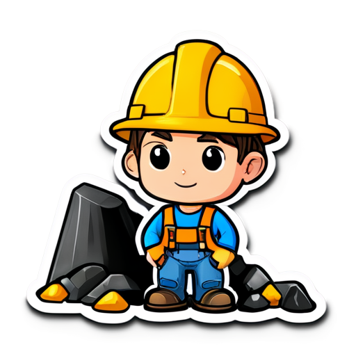 Mining industry icon white - icon | sticker