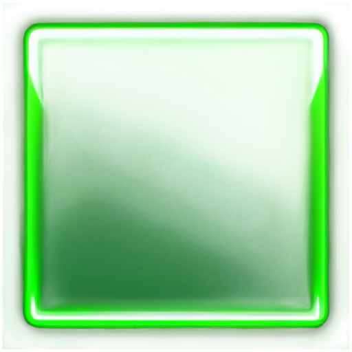 glowing green square outline - icon | sticker