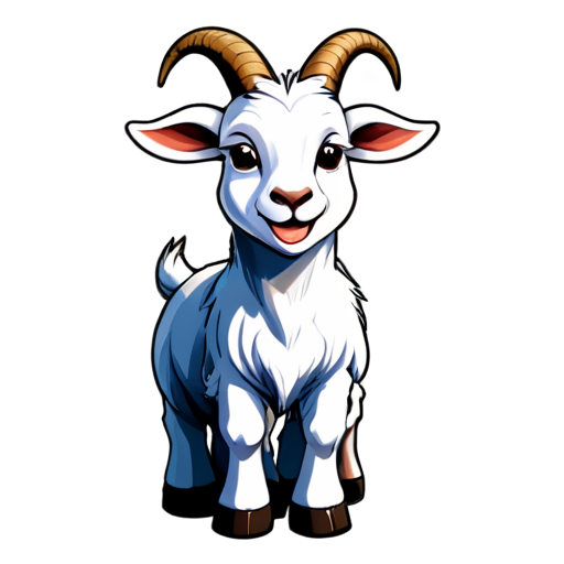 goat smiling and keeping bitcoin - icon | sticker