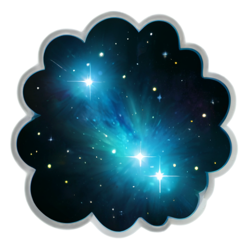 astronomy,highers,nebula,glowing,light,light particles,space,star,starry background,starry sky,cluster,blue - icon | sticker