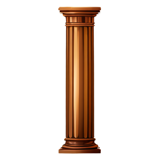 Symmetrical brown pillar icon - icon | sticker