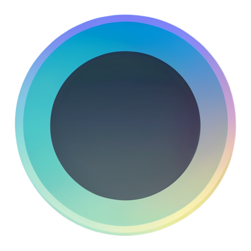 lo-fi vibe, circle with hollow center, sexy gradient, icon, muted tones, pastel, sleek, modern, imperfect - icon | sticker