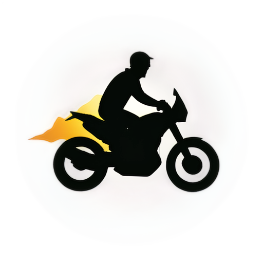 maxi trail motocyle ,sun and desert in morroco - icon | sticker