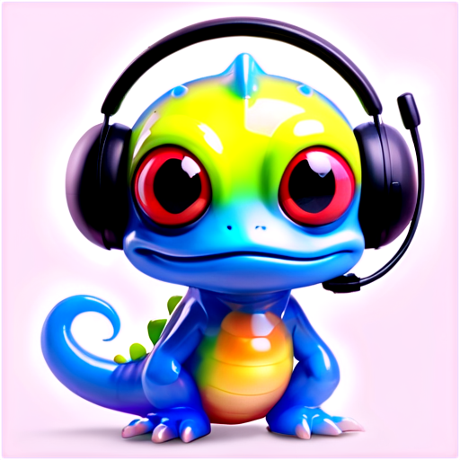 Fat murloc wearing a headset - icon | sticker