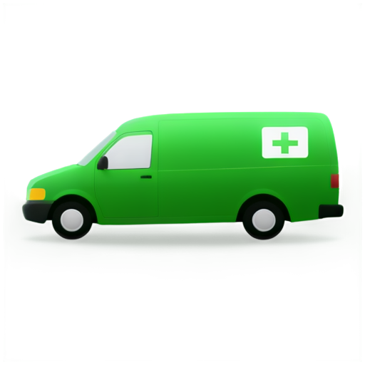 delivery car green - icon | sticker