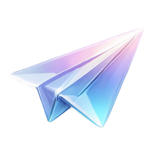 Telegram logo with fast fly paper plane - icon | sticker